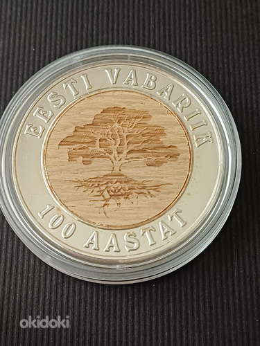 Tammepuidust medal Eesti Vabariik 100 (foto #2)