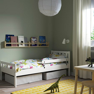 Lastevoodi Ikea Kritter + madrats Underlig + piirded (1 foto / 8)