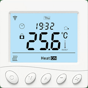 Термостат с датчиком пола/комнаты/WiFi 5-35°C/230В белый/pro (1 фото из 1)