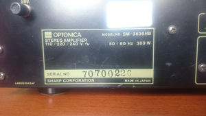 Võimendi Sharp Optonica SM-3636BH (3 foto / 3)