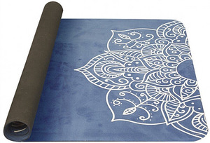 Коврик для фитнеса и йоги Yate Natural, синий, 185 см x 68 см x