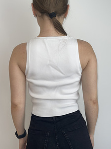 Knit crop top whit color zara / crop top zara white (2 foto / 4)