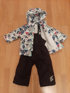 Детская зимняя куртка и полукомбинезон рост 86