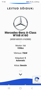 Varuosadena saab 9-3 ja mercedes benz a160 (5 foto / 9)