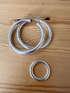 Шикарный комплект серьги кольца + объемное кольцо серебро