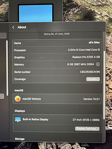 iMac 27 5k 2019 (2 foto / 5)