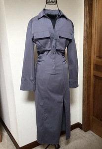 (Новое) Платье миди Zara с узкой талией, размер M (3 фото из 4)