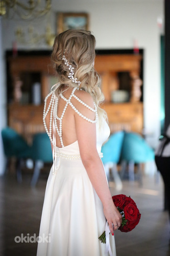 Свадебное дизайнерское платье (фото #1)