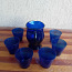 Кувшин,стаканы.Синее стекло. (фото #1)