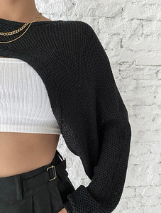 Batwing Shrug Shrug Crop kampsun (4 foto / 6)