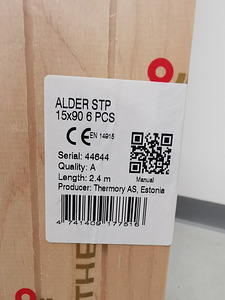 Sauna voodrilaud lepp 15x90x2400mm 9 pakki, 10.3 m2 (2 foto / 2)