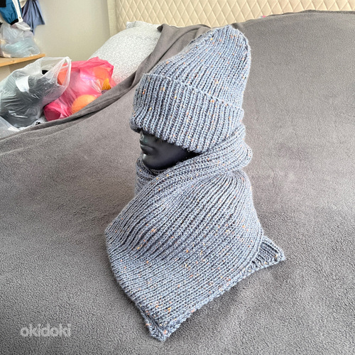 Käsitsi valmistatud talvekomplekt: müts ja sall