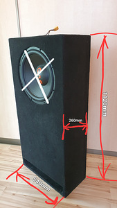 Subwoofer box for 15 inch speaker