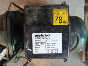 Pump Metabo HWW 3000/20G varuosadeks (4 foto / 4)