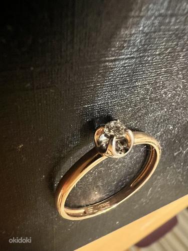 Золотое кольцо с бриллиантом (фото #3)
