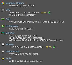 Arvuti i5 6400 2.70GHz | Radeon RX 470 | 8GB RAM| SSD (10 foto / 10)