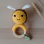 Вязаная погремушка-грызунок "Пчелка" (фото #1)