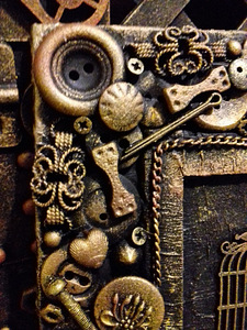 Kompositsioon stiilis "Steampunk". Suurus 16x16. (8 foto / 8)