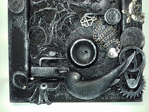 Kompositsioon steampunk stiilis. "Ingel". Mõõdud 18,5x13,5 (8 foto / 9)